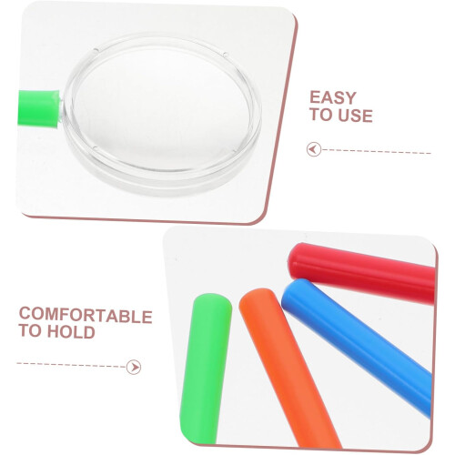 12pcs Mini Handheld Magnifying Glass for Plastic Acrylic Lens Science Class Tools 2