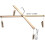 2pcs Bamboo secando rack meia cabides com 4 clipes material natural de bambu impede roupas 2