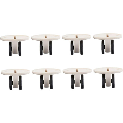 8pcs Bed Storage Box Wheels Plastic Scroll Wheels Storage Box Pulleys for Bed Bottom Cubes