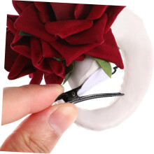Croissant Hairpin chifres e flores ovelhas artificiais Cos Hairpin única Halloween Cosplay Bandeira para mulheres