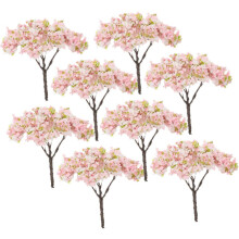 Lot de 8 mini cerisiers en fleurs, décorations de jardin miniatures, arbres artificiels
