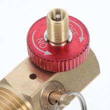 2 Stück Messing-Drucklufttank-Verteilerventile mit Füllanschluss-Absperrventil und Überdruck-Bypass-Sicherheitsventil 1/2 x 1/4 NPT, leicht