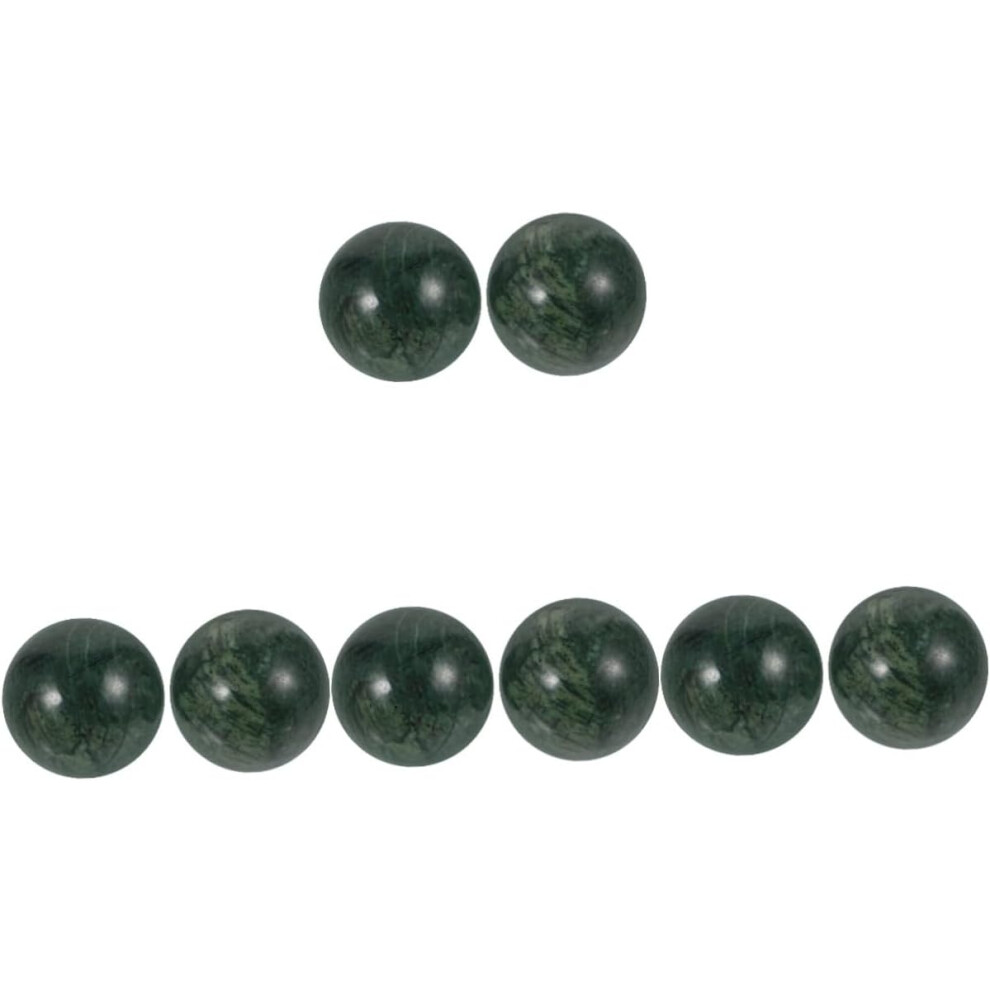 Hkhbjs 8Pcs Jade Hand Exercise Massage Balls For Finger Strengthener Chinese Hand Playing Balls For Stress Relief
