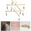 2pcs Bamboo secando rack meia cabides com 4 clipes material natural de bambu impede roupas 7