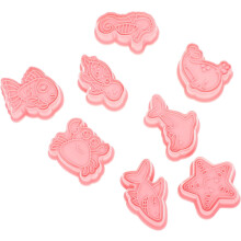 Ensemble de 8 moules à pâtisserie en silicone en forme d'animaux pour loisirs créatifs, emporte-pièces flexibles et faciles à utiliser