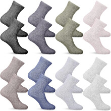 8 Paar warme Wintersocken, flauschige Socken für zu Hause, warm zum Schlafen im Winter, für Damen und Herren