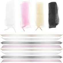 8 Paar Chiffon-Schnürsenkel, stilvolle Schnürsenkel aus Schleifenband für Sneaker, Damen, Jungen und Mädchen, Freizeit und Sport
