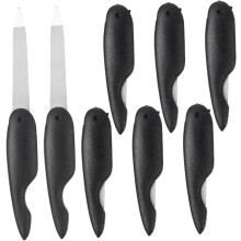 8 stuks mini opvouwbare dubbelzijdige metalen nagelvijlen, kleine nagelbuffers, draagbare manicure- en pedicuretools