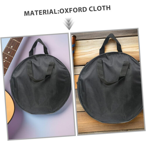 Dumb Drum Pad Bag Drum Storage Case with Handle 2pcs 12 inch Waterproof Oxford Cloth Practical Carry Handle