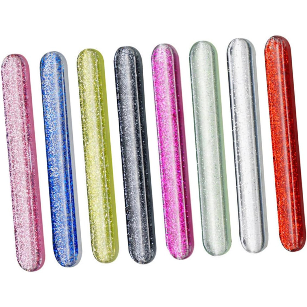 Hkhbjs 8Pcs Nanoglass Nail Files For Manicure And Pedicure Polishing And Sanding Nail Art Tools Random Color