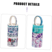 10-teiliges Set breites Washi-Tape für DIY-Bastelarbeiten und Journaling, ästhetische dekorative Papierklebebänder