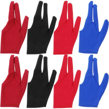 Gants respirants Ă trois doigts en polyester (lot de 8) pour yoyo et billard snooker