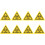 8pcs Biosafety Warning Stickers Biological Hazard Risk Label Decals Laboratory Safety Caution Signs 1
