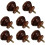 8pcs Sturdy Wardrobe Knob Round Door Handle Wood Light Duty Practical Knobs 1