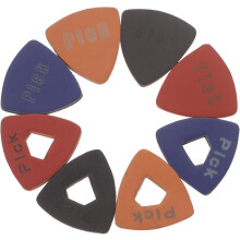 Leather Guitar Picks Thick 8Pcs Set Reusable Ukulele and Guitar Accessories