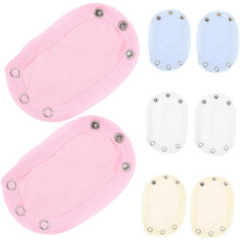 8 stuks dubbellaagse hoodie-verlengstukken van zacht katoen met drukknopen voor rompertjes