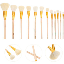 12-teiliges Wollpinselset mit Holzgriff zum Vergolden und für Metallic-Bastelarbeiten