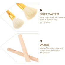 12-teiliges Wollpinselset mit Holzgriff zum Vergolden und für Metallic-Bastelarbeiten