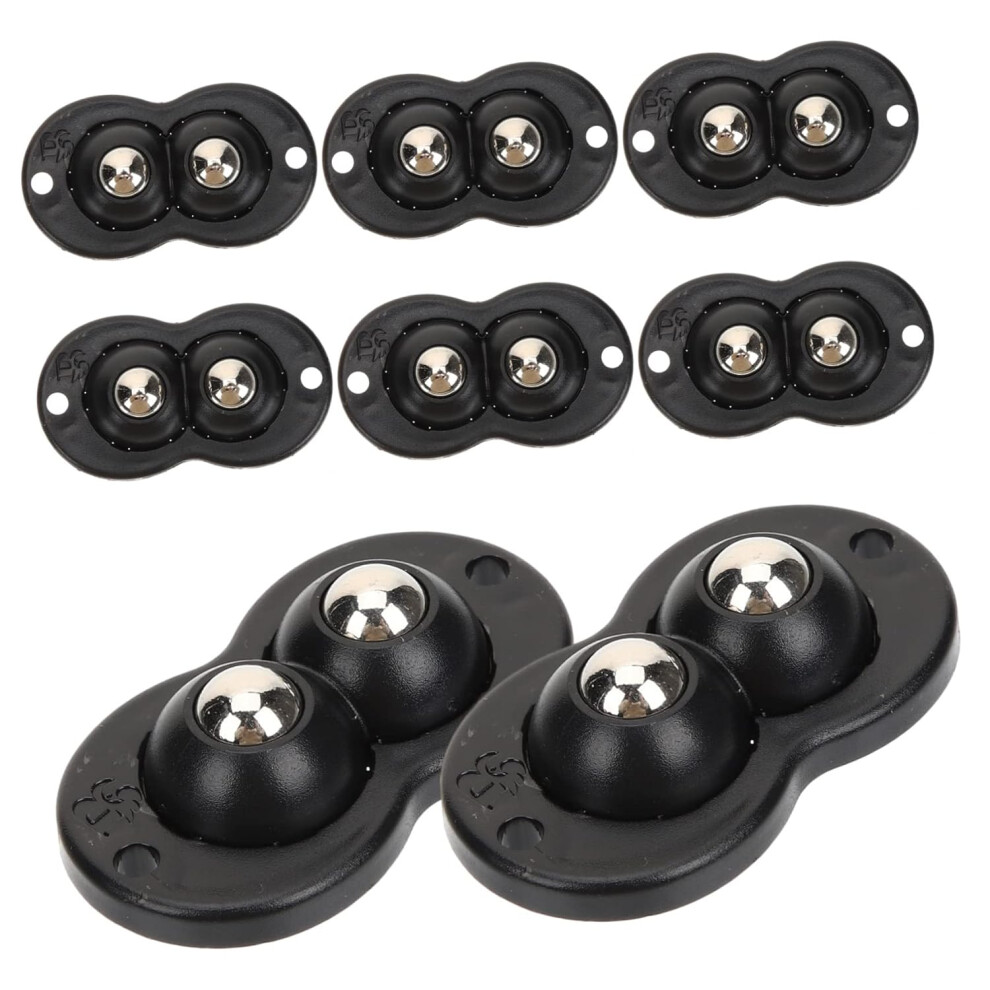 8Pcs Mini Casters Wheels Self Adhesive Swivel Ball Pulley For Storage Box Bin Kitchen Laundry Organization 8686962015355