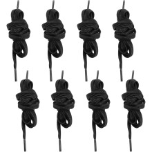 8 Stück schwarze, gewachste Baumwollschnürsenkel, flach, als Ersatz für breite Schnürsenkel für Turnschuhe