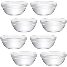 8-teiliges Set Dessertschalen aus Glas, ideal für Milchreis, Gelee, rund, klassisch, lebensmittelecht, einfach zuzubereiten