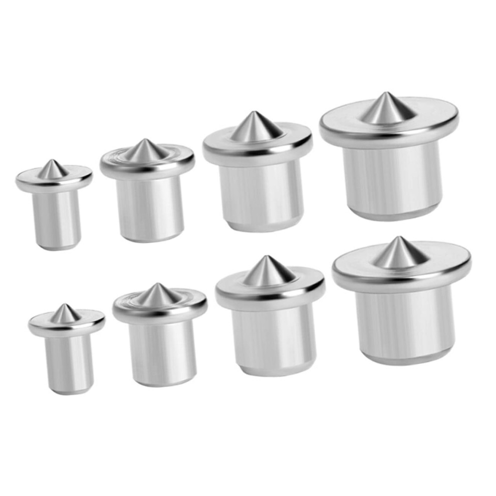 2 Sets Steel Dowel Pin Alignment Tool, 8Pcs Woodworking Dowel Center Transfer Plugs 5455468314353