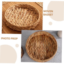 2-teiliges Set aus geflochtenem Brotkorb und Obstkorb aus Stroh, robust und leicht zu verstauen, natürlicher Landhausstil