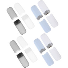 8pcs Portable Plastic Travel Toothbrush Case Holder Detachable Design for Camping Business Home Use