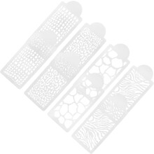 2 sarjaa valkoisia lemmikkikakun koristelu-sapluunoita leivontaan ja scrapbookingiin, uudelleenkäytettäviä tulostussapluunoita