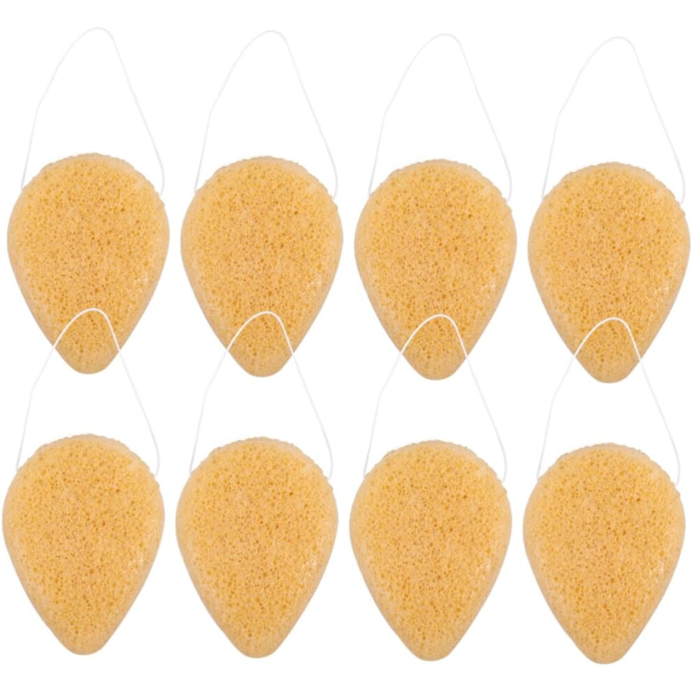 Hkhbjs 8Pcs Natural Makeup Removal Puff Sponge Exfoliating Water Drop Shaped Face Cleansing Sponges