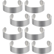 8 pezzi di bracciali grezzi in acciaio inossidabile 304 per la creazione di gioielli fai da te