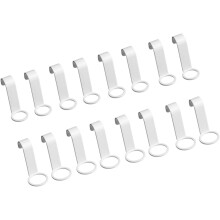 Lot de 16 supports Ă gel douche et shampoing suspendus en ABS blanc pour salle de bain