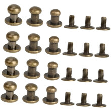 Ledernieten und Nietschrauben-Set, 72-teilig, Heimwerkerbedarf, dicke Seitennägel, Mini-Nieten, robuste Lederbefestigungen