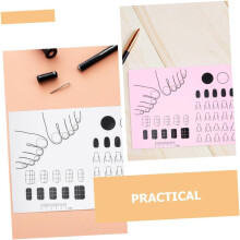 2pcs Silicone Nail Art Practice Mat for Beginners Professionals Reusable High Precision Coloring Stamping Pad