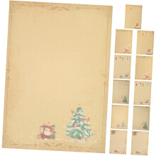 72 Sheets Vintage Christmas Letter Paper Stationery Paper for Travelers Notebook Inserts Writing Letter Supply