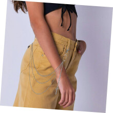 Taillenkette für Damen und Herren, Punk-Gürtelkette für Jeans und Hip-Hop-Hosen, Bekleidungsaccessoire