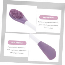 Lot de 2 pinceaux en silicone pour masques faciaux - Applicateur double pour masques à l'argile - Outils de beauté respectueux de la peau