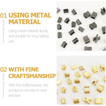 Reparatieset met metalen ritsstoppers, 60 stuks, voor kleine kledingritsen.