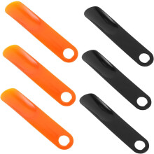 6pcs Portable Short Handle Plastic Shoe Horns for Kids Boys Men Women Travel Shoe Helper