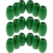 60pcs Wooden Tube Beads Large Hole Design Oval Barrel Shape 30x20mm Green Hemu Wood Handmade Décor