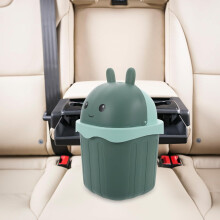 Poubelle de bureau créative et mignonne en forme de mini camping-car avec couvercle, légère et en plastique, idéale pour la voiture et le bureau.