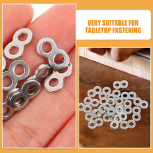 25 Stück Edelstahl-Tischverbinderclips, 8-stellig, robust, für Tischgeräte