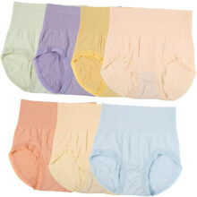 7-delige set heupliftende, afslankende slips met hoge taille voor dames, corrigerende slips met volledige dekking, gemaakt van elastisch materiaal.