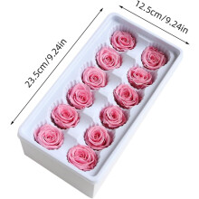 12 db/doboz tartósított virág örökvirág rózsafejek 3-4 cm dekoratív romantikus stílus