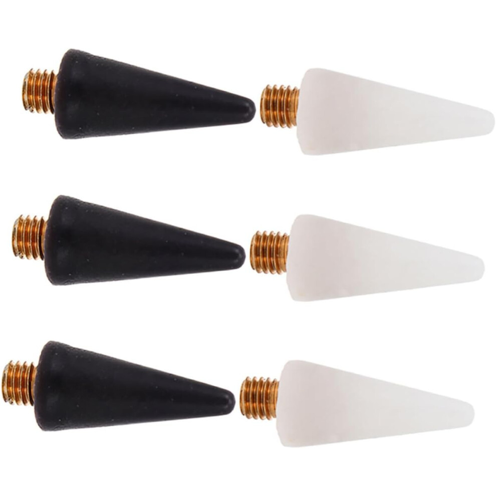 Hkhbjs Wax Rhinestone Picker Tool Set 6Pcs Nail Dotting Pen Replacement Wax Heads White Black