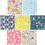 7-teiliges Patchwork-Stoffset mit Cartoon-Tieren, 25 x 25 cm, Bastelmaterial 1
