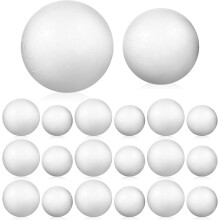 60 weiße Schaumstoffkugeln für Bastelarbeiten, 5 cm und 6 cm große, runde Schaumstoffkugeln für Hochzeiten