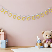Glitzerndes Papierbanner mit verschiedenen Formen für den Junggesellinnenabschied (2 Sets) und als Hintergrunddekoration