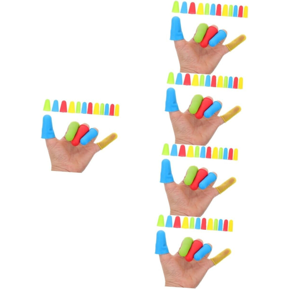 Hkhbjs 60Pcs Multi-Function Finger Covers Wear-Resistant Finger Cots Silicone Protectors