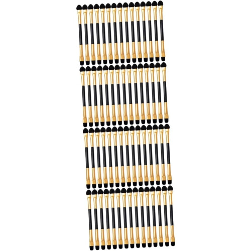 60pcs Double-sided Eyeshadow Applicators Portable Makeup Eyeshadow Brush